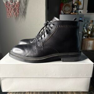 Black Calvin Klein colebee crust leather boots size 9.5